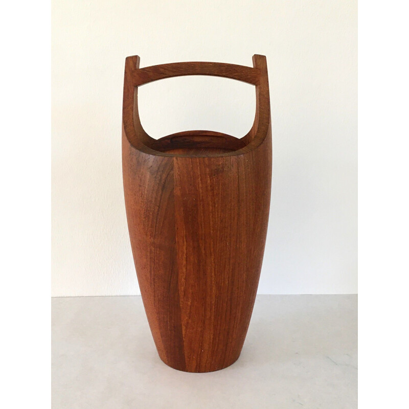 Scandinavian vintage solid teak ice bucket by Jens Quistgaard, 1960