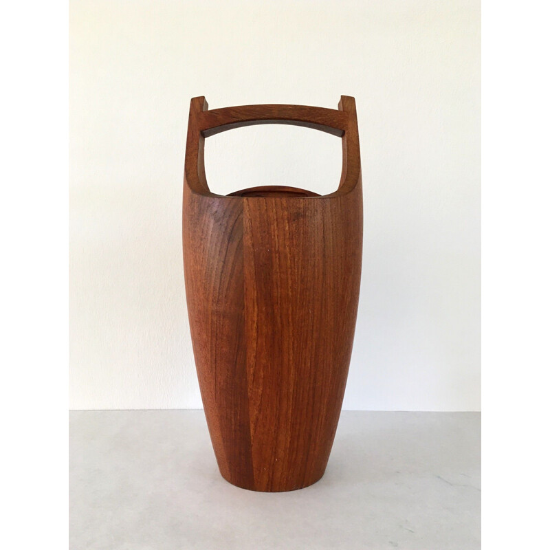 Scandinavian vintage solid teak ice bucket by Jens Quistgaard, 1960