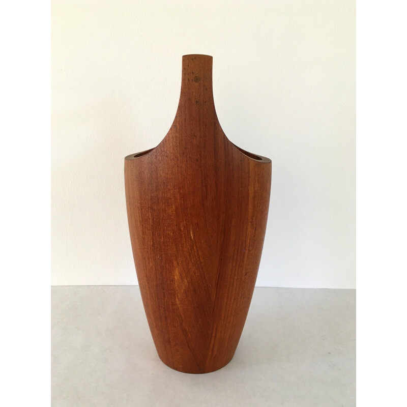 Scandinavian vintage solid teak ice bucket by Jens Quistgaard, 1960