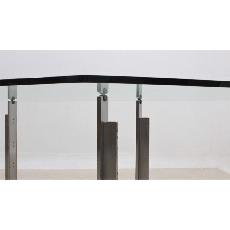 Vintage Sarpi glass dining table by Carlo Scarpa for SIMON, 1970s