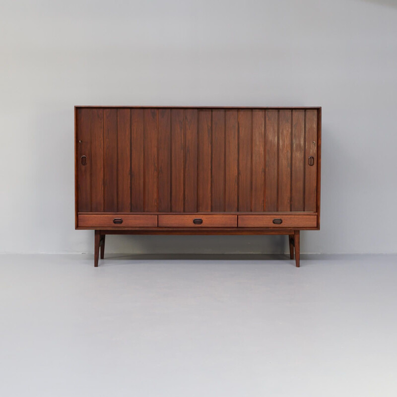 Mid century highboard with sliding doors by Helge Sibast for Sibast