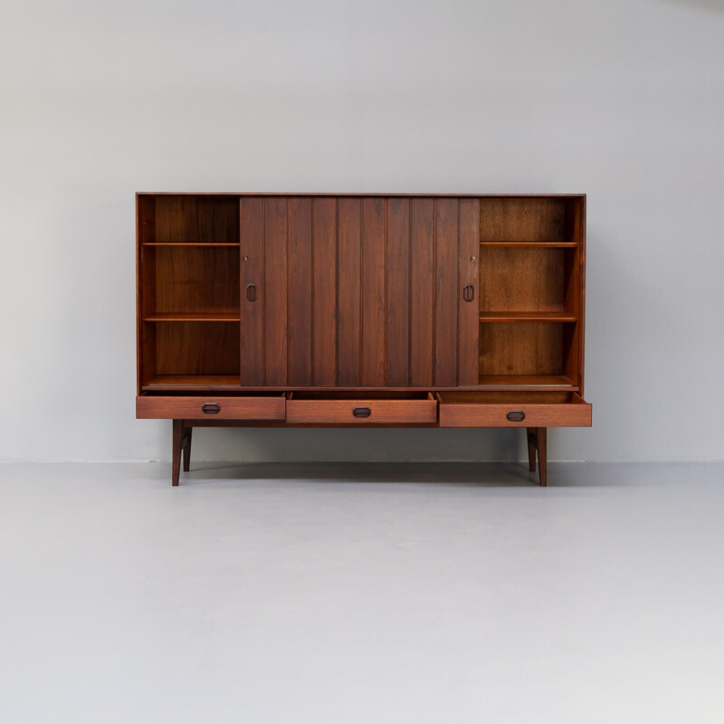 Mid century highboard with sliding doors by Helge Sibast for Sibast