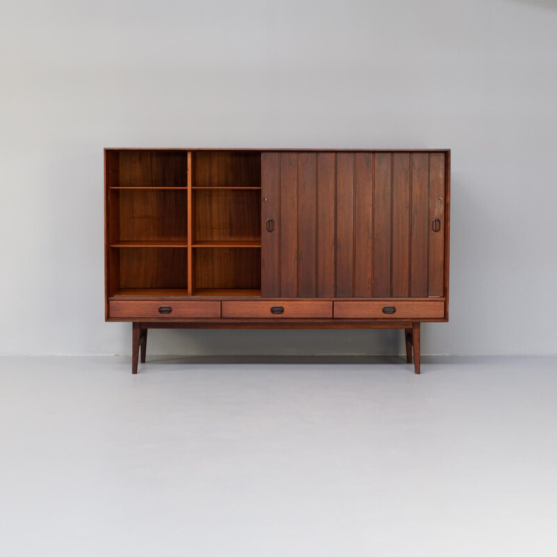 Mid century highboard with sliding doors by Helge Sibast for Sibast