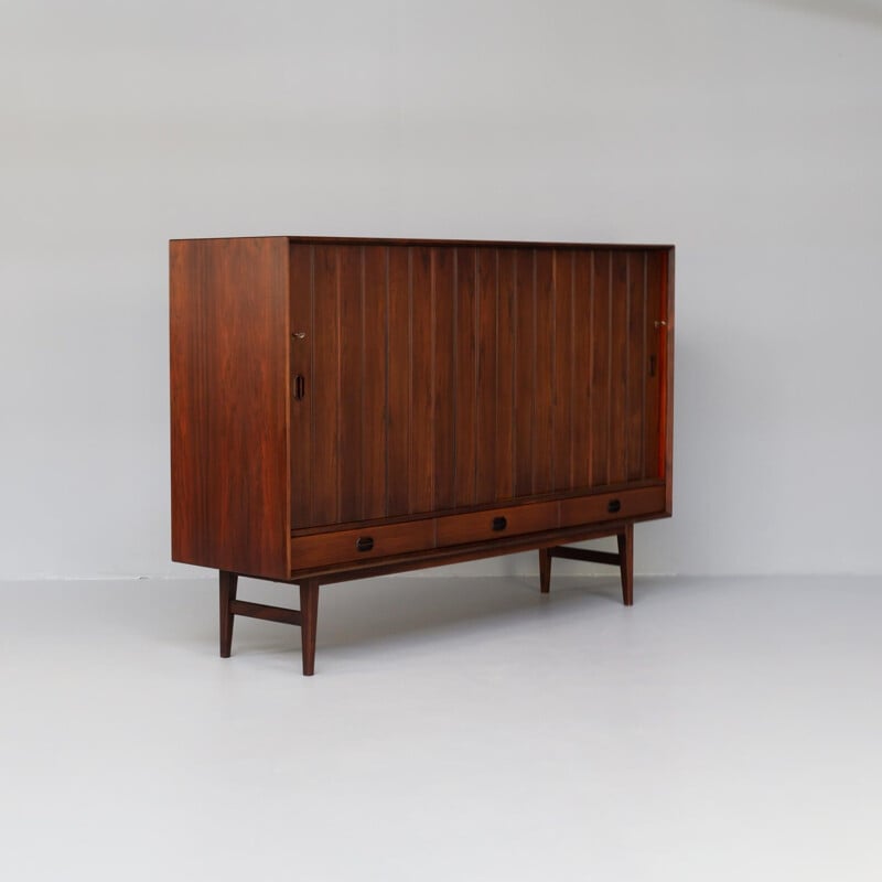 Mid century highboard with sliding doors by Helge Sibast for Sibast