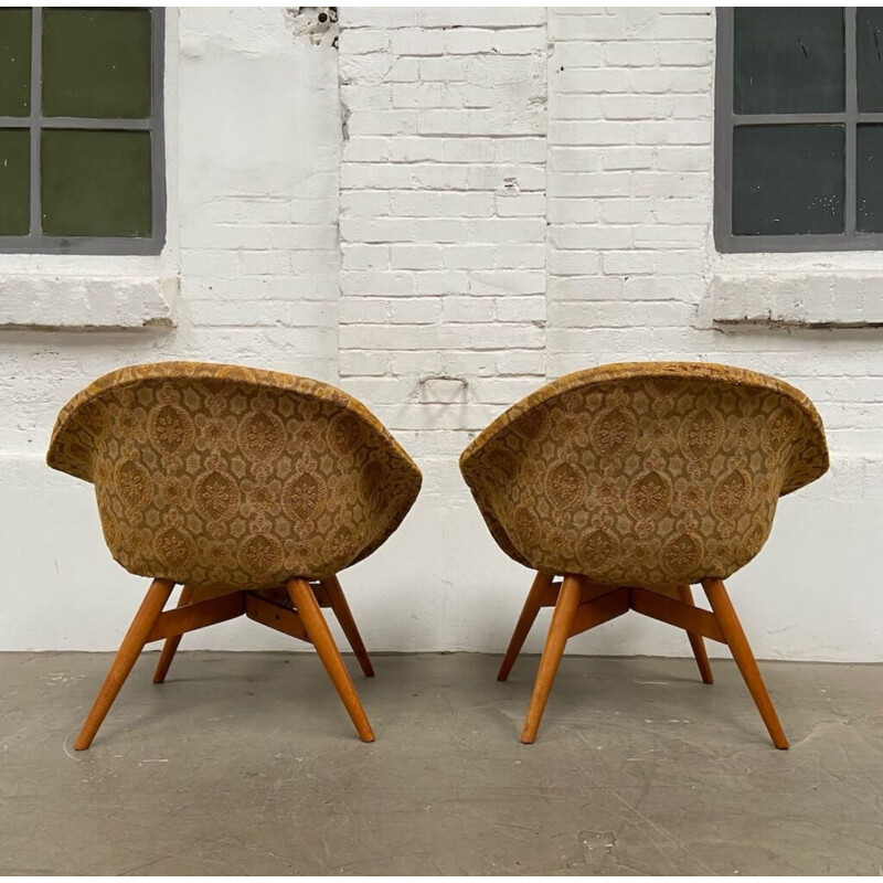 Pair of vintage armchairs by Fr.Jirak for Tatra nábytek Pravenec, 1960s