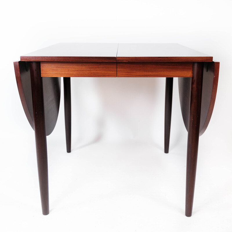 Table vintage en palissandre avec rallonges par Arne Vodder, 1960