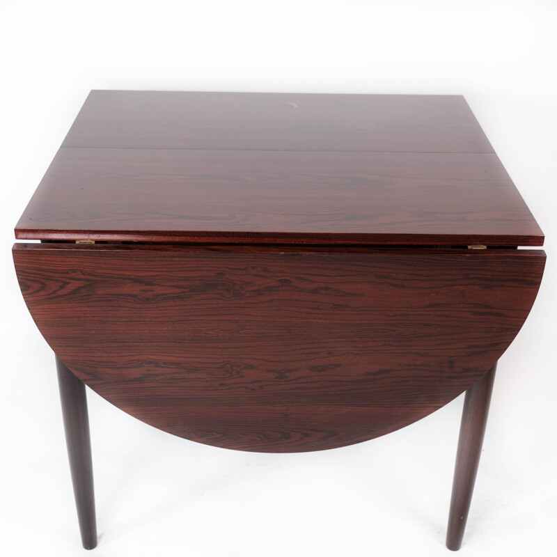 Vintage dining table in rosewood with extension plates by Arne Vodder, 1960s