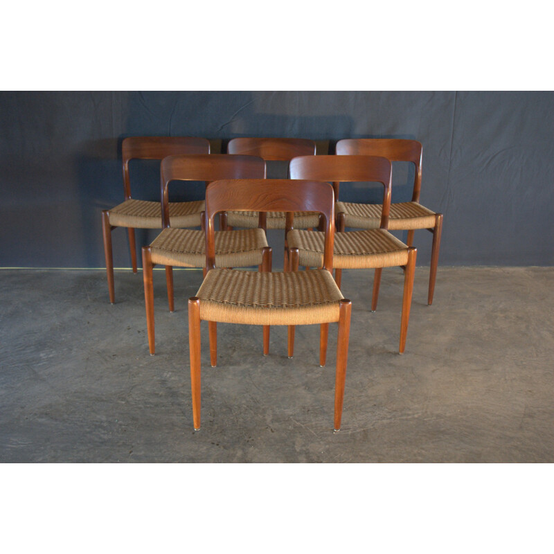 Set of 6 chairs "75", Niels O MOLLER - 1950s