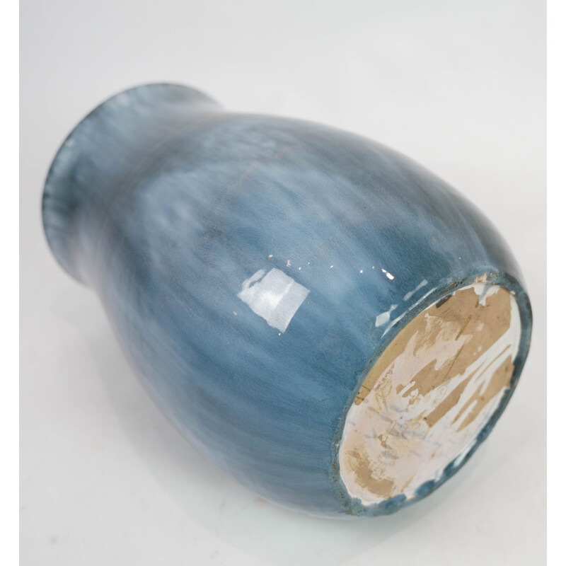 Vaso de cerâmica vintage com esmalte de sombra da Hegnetslund Ceramics