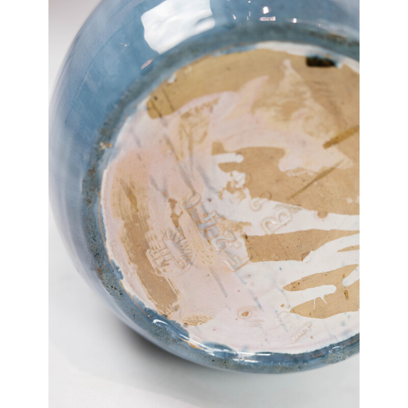 Vase vintage en céramique avec glaçage de nuances par Hegnetslund Ceramics