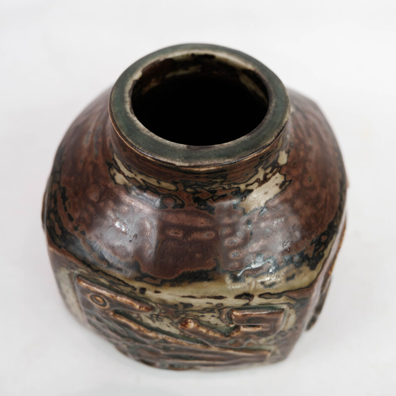 Vintage Vase aus Steingut von Royal Copenhagen