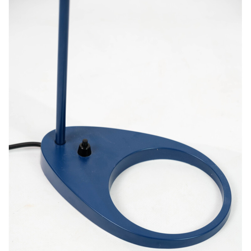 Dark blue vintage table lamp by Arne Jacobsen for Louis Poulsen