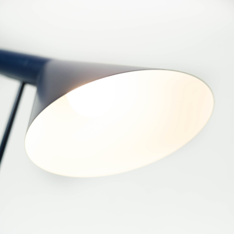 Dark blue vintage table lamp by Arne Jacobsen for Louis Poulsen