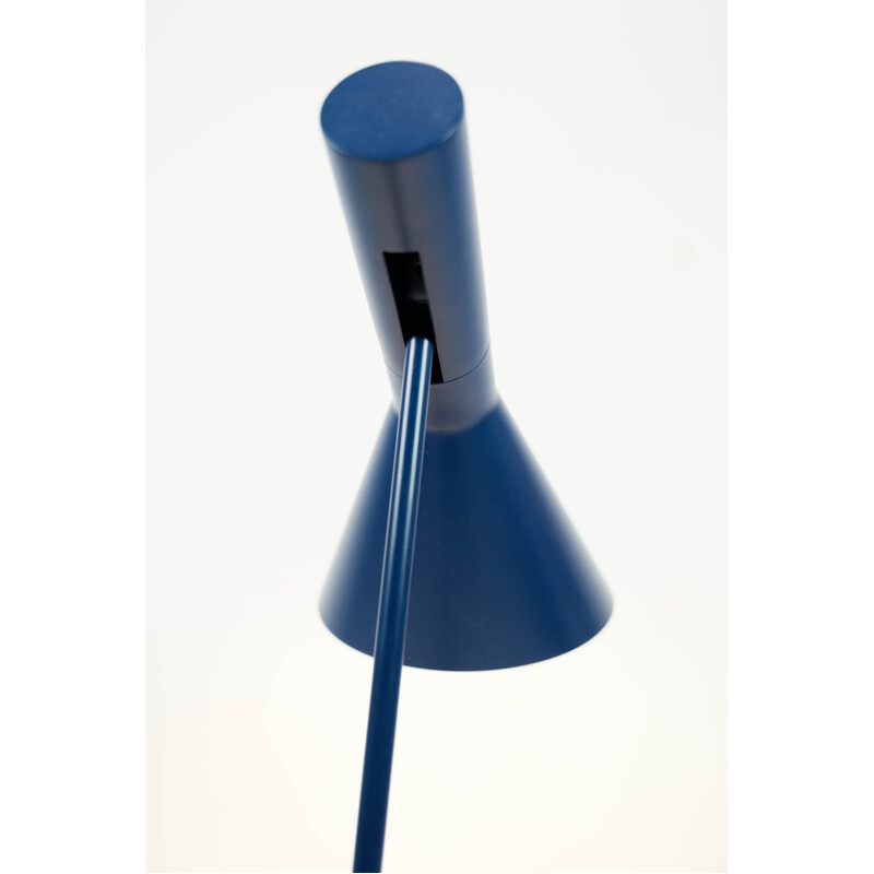 Dark blue vintage table lamp by Arne Jacobsen for Louis Poulsen