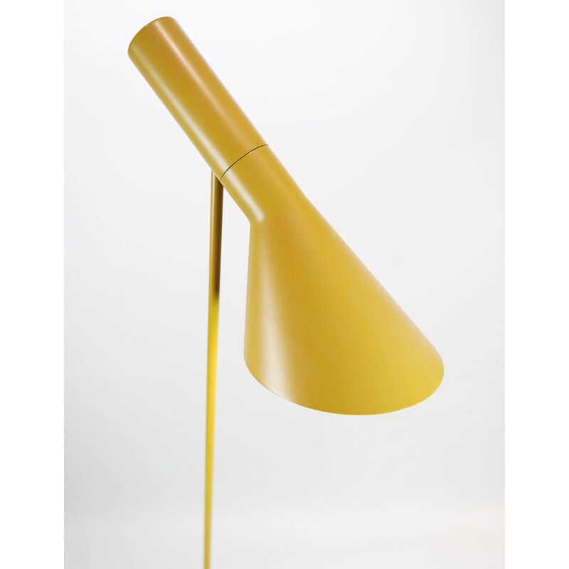 Yellow vintage floor lamp by Arne Jacobsen for Louis Poulsen