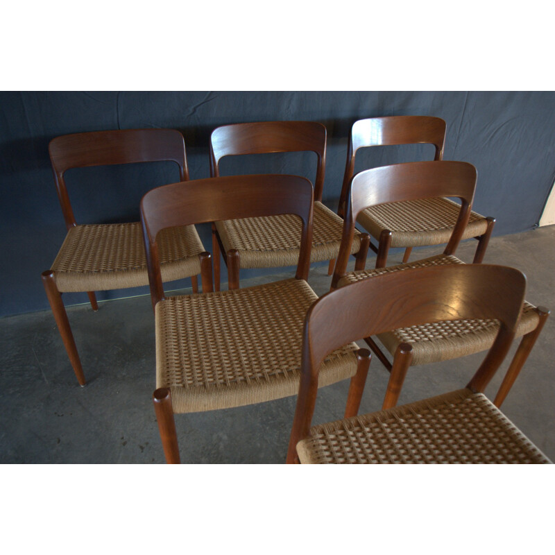 Set of 6 chairs "75", Niels O MOLLER - 1950s