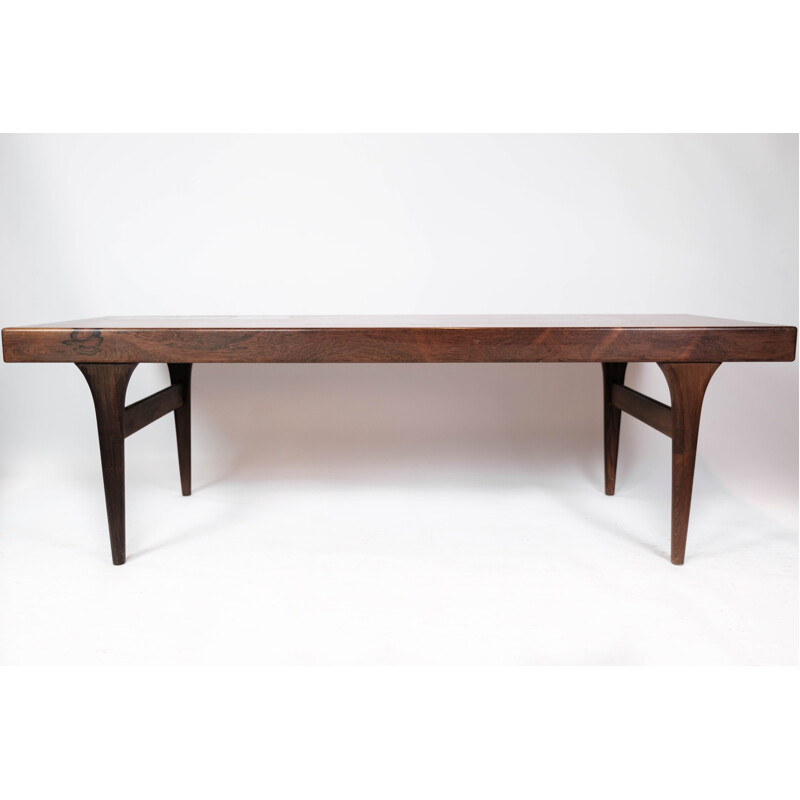 Mesa de café Vintage Rosewood com azulejos azuis de Johannes Andersen para Mobiliário Silkeborg, 1960