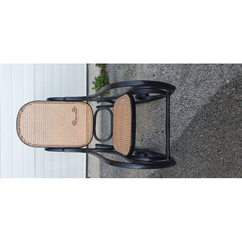 Chaise à bascule vintage en bois courbé de Mickael Thonet