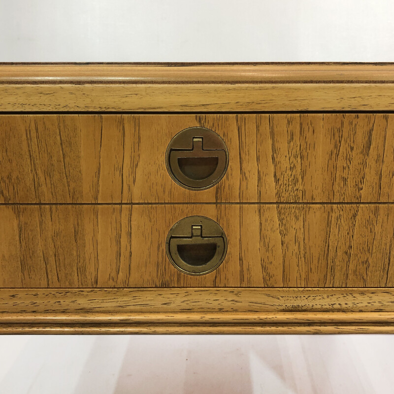 Pair of vintage Drexel walnut night stands, 1960s