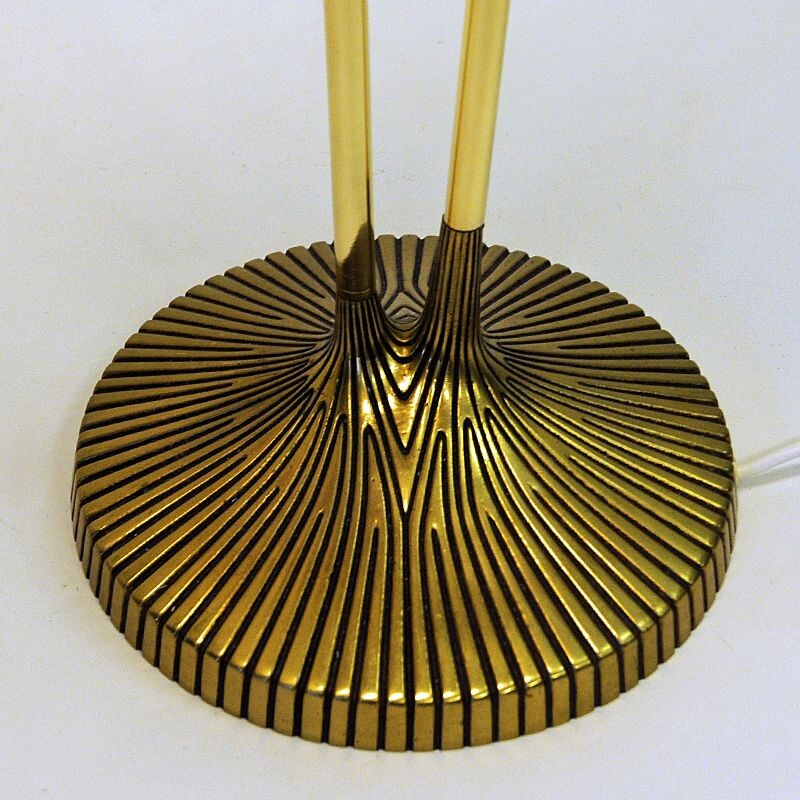 Swedish vintage brass floor lamp mod E771 by Sonja Katzin for Asea, 1950s