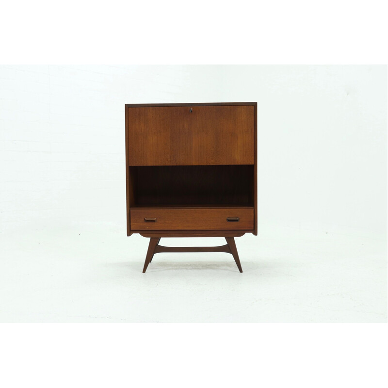 Teak vintage secretary by Louis Van Teeffelen for WeBE, Holland 1950s