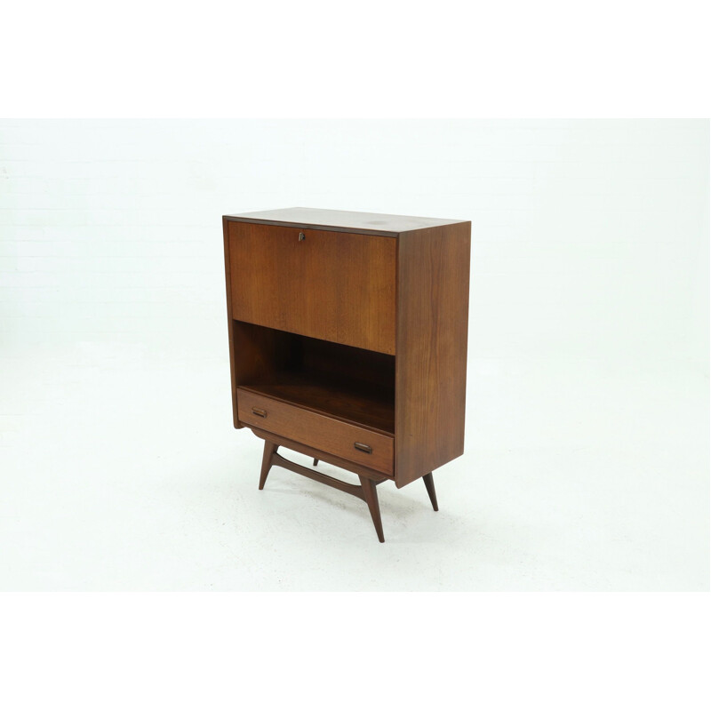 Teak vintage secretary by Louis Van Teeffelen for WeBE, Holland 1950s