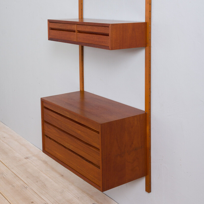 Vintage Danish teak wall unit by Poul Cadovius, 1960s