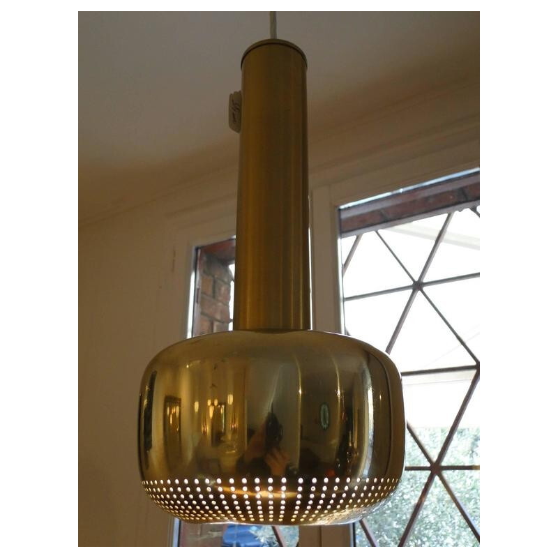 Louis Poulsen pendant lamp in brass, Vilhem LAURITZEN - 1960s