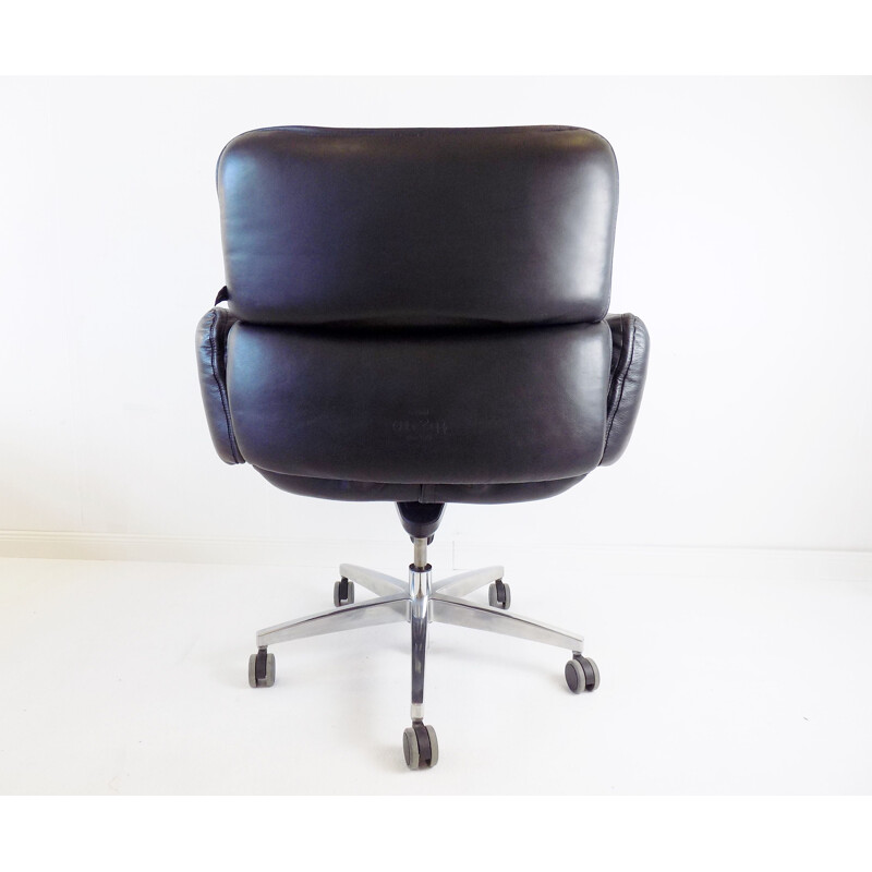 Vintage office leather armchair by Otto Zapf for Top Star