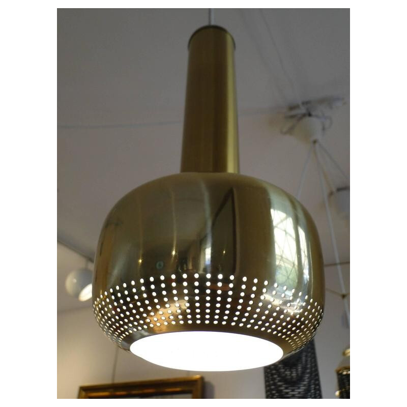 Louis Poulsen pendant lamp in brass, Vilhem LAURITZEN - 1960s