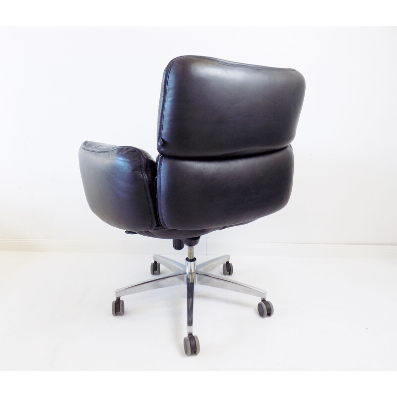 Vintage office leather armchair by Otto Zapf for Top Star