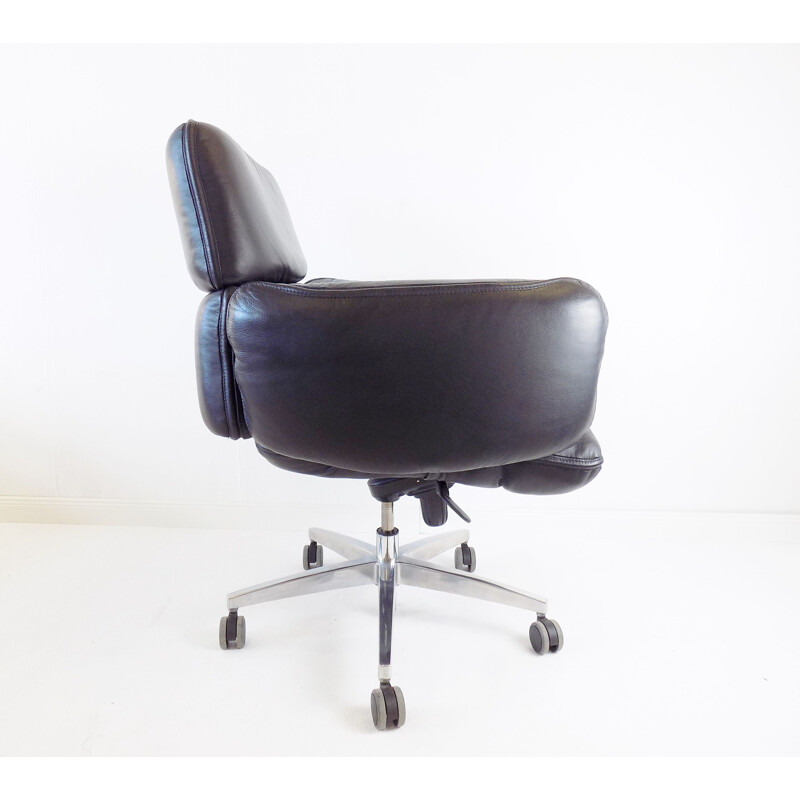 Vintage office leather armchair by Otto Zapf for Top Star