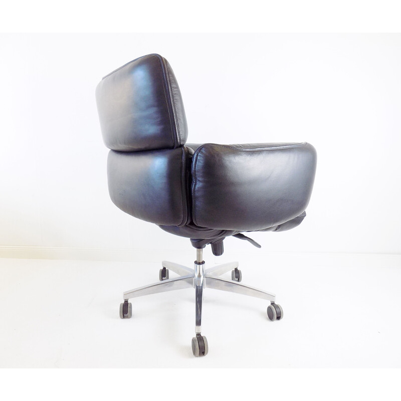 Vintage office leather armchair by Otto Zapf for Top Star