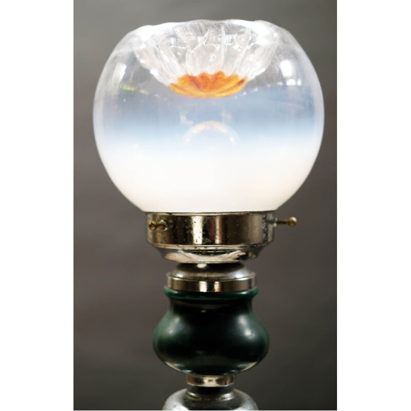 Lampe de table vintage en verre de Murano par Toni Zuccheri pour Mazzega, Italie 1960