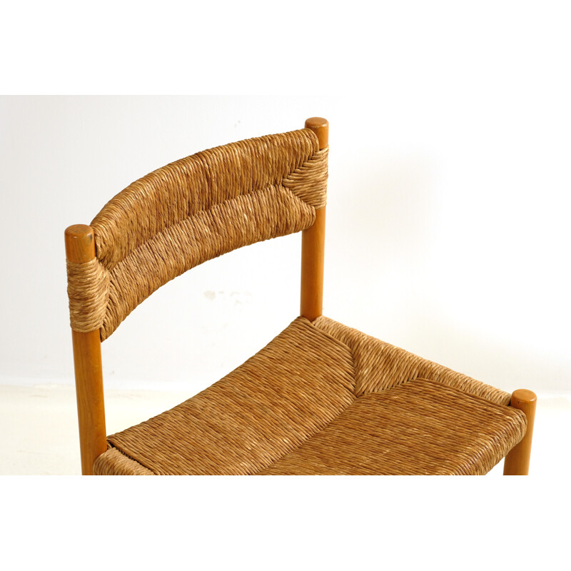 Chaise vintage Dordogne en paille par Sentou, 1960