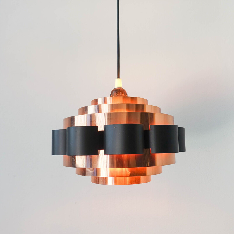 Vintage pendant lamp by Werner Schou for Coronell Elektro AS, Denmark 1970s