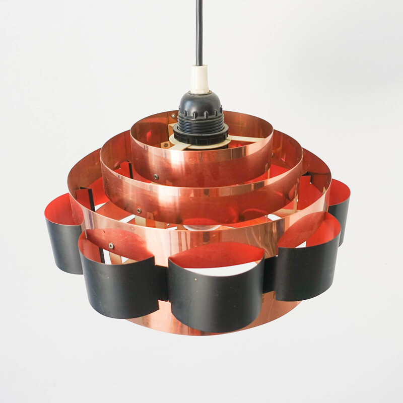 Vintage pendant lamp by Werner Schou for Coronell Elektro AS, Denmark 1970s