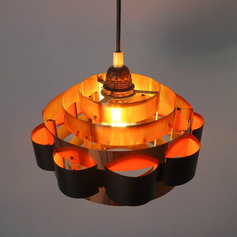 Vintage pendant lamp by Werner Schou for Coronell Elektro AS, Denmark 1970s