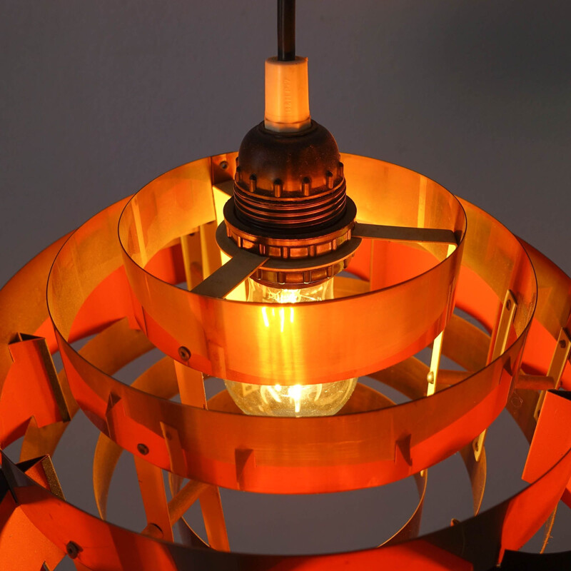 Vintage pendant lamp by Werner Schou for Coronell Elektro AS, Denmark 1970s