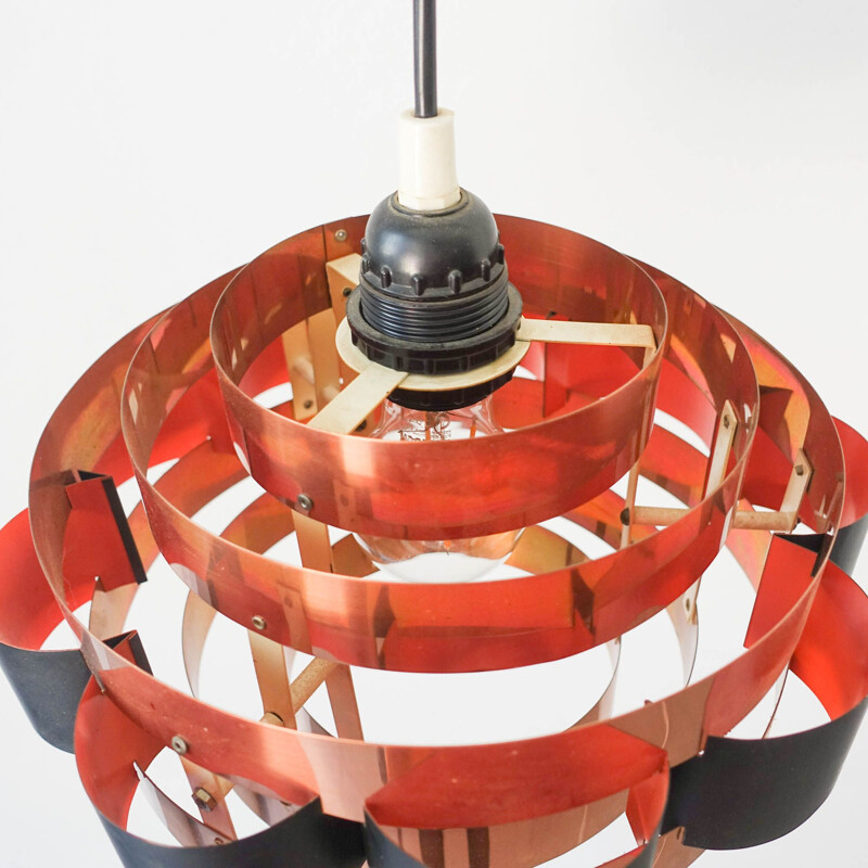 Vintage pendant lamp by Werner Schou for Coronell Elektro AS, Denmark 1970s