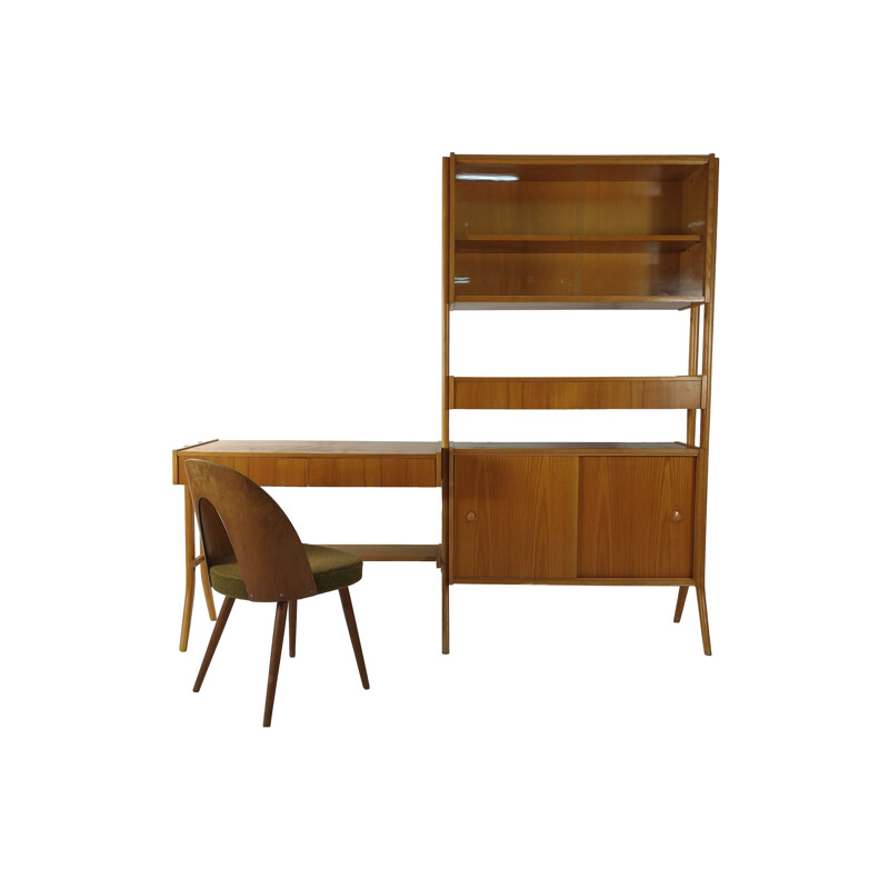 Set of vintage desk, bookcase & chair by František Jirák, Czechoslovakia 1970s