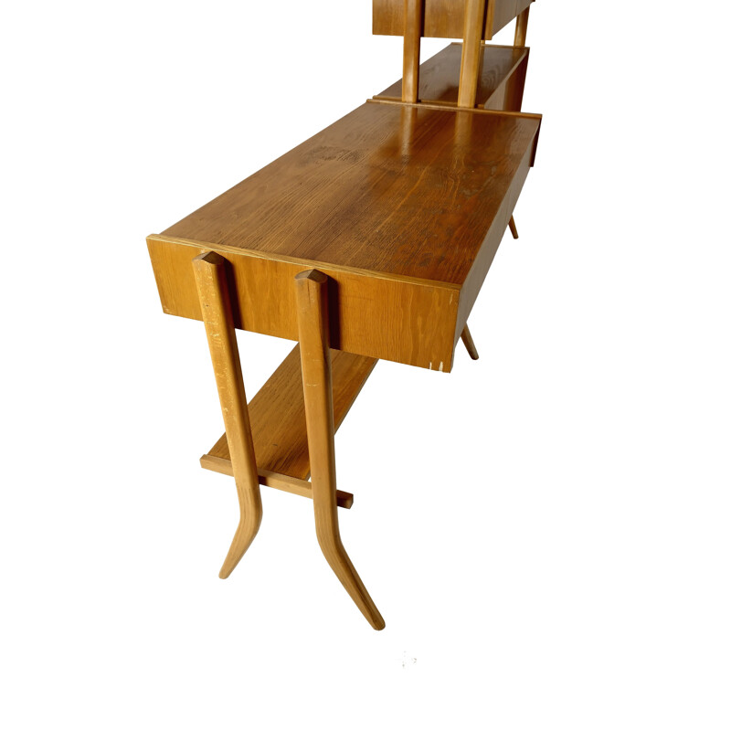 Set of vintage desk, bookcase & chair by František Jirák, Czechoslovakia 1970s