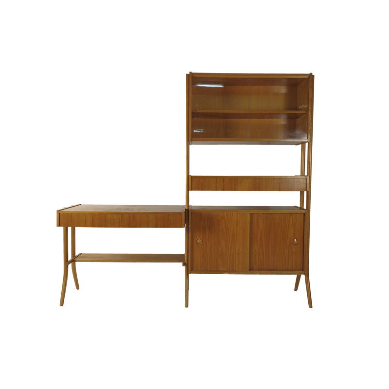 Set of vintage desk, bookcase & chair by František Jirák, Czechoslovakia 1970s