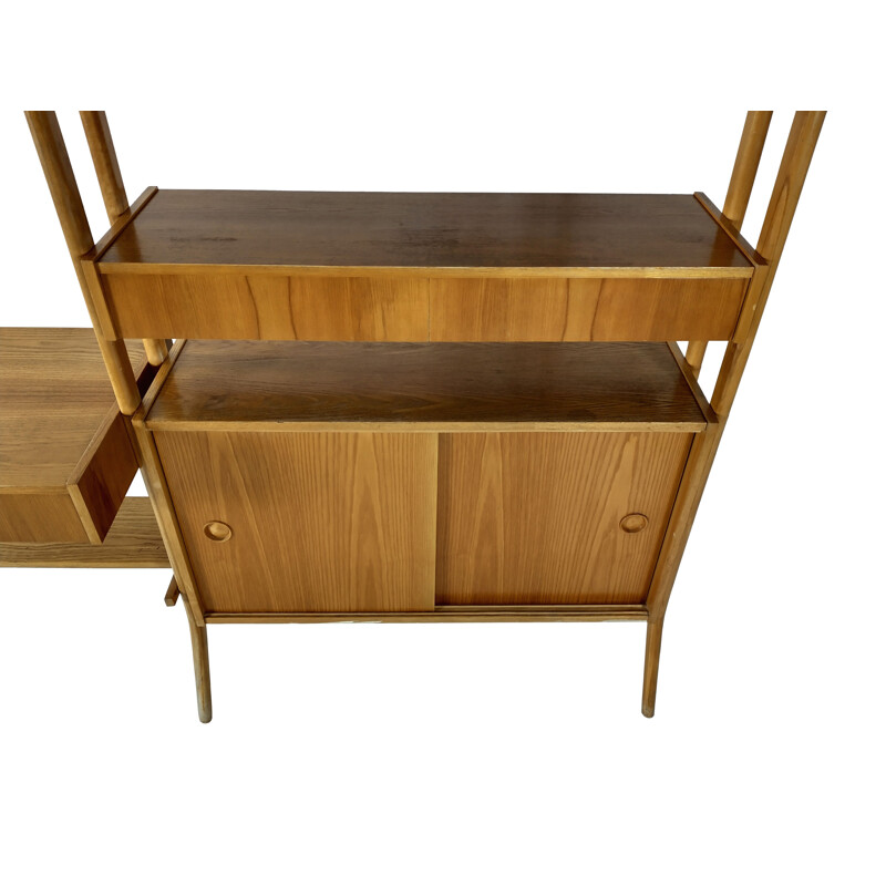 Set of vintage desk, bookcase & chair by František Jirák, Czechoslovakia 1970s