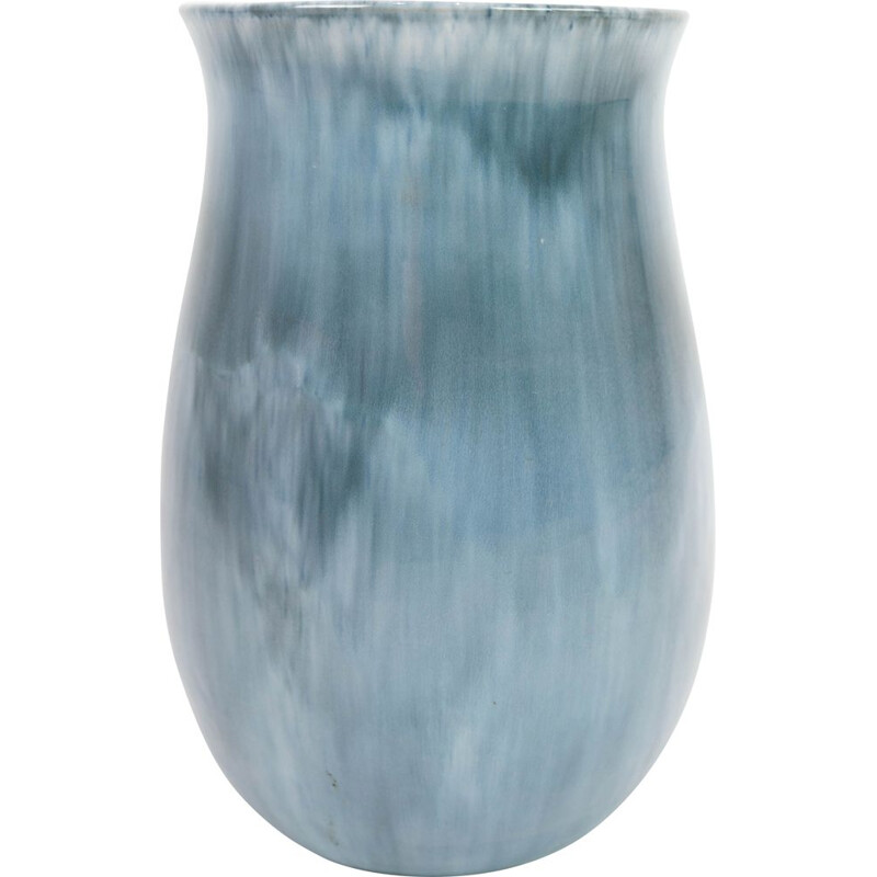 Vaso de cerâmica vintage com esmalte de sombra da Hegnetslund Ceramics