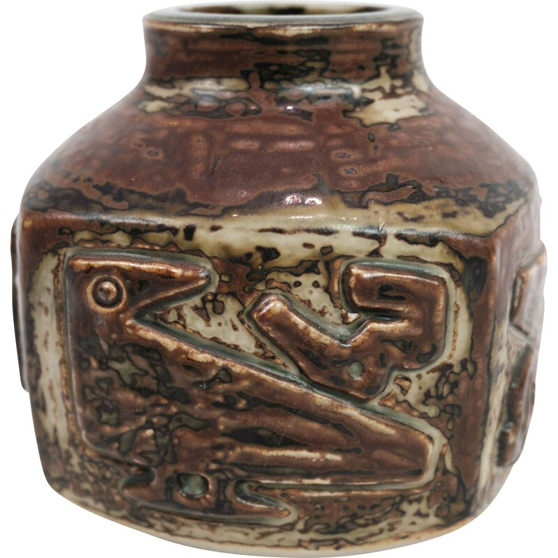 Vintage Vase aus Steingut von Royal Copenhagen