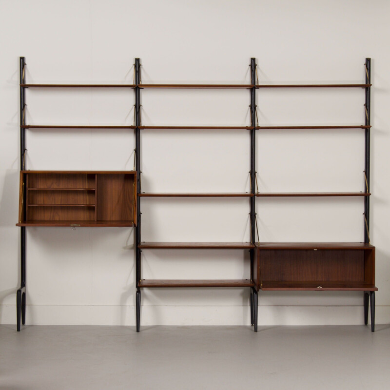 Teak vintage wall unit by Louis van Teeffelen for Wébé, 1960s