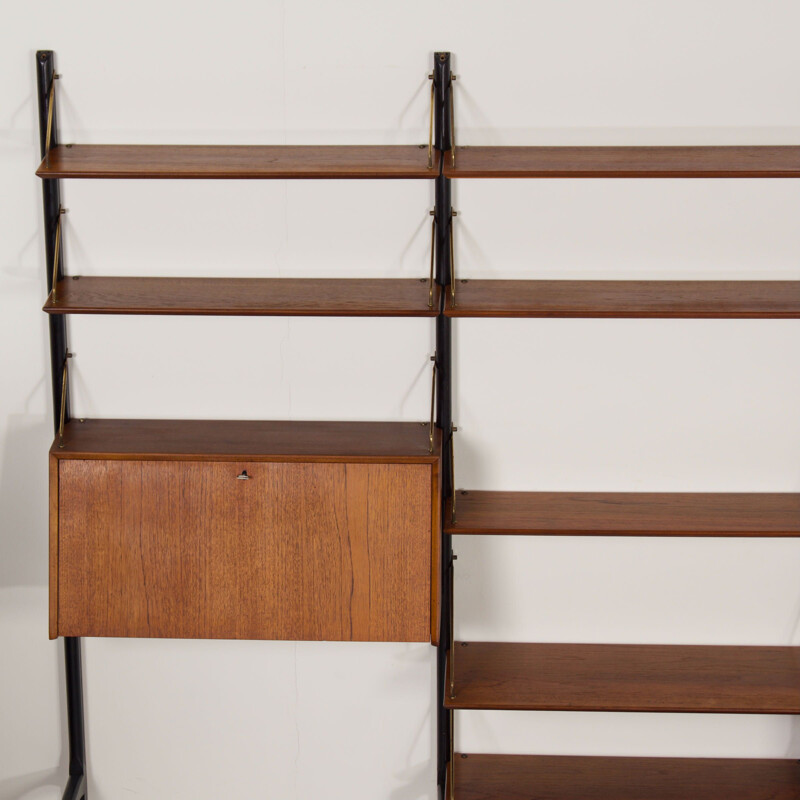 Teak vintage wall unit by Louis van Teeffelen for Wébé, 1960s