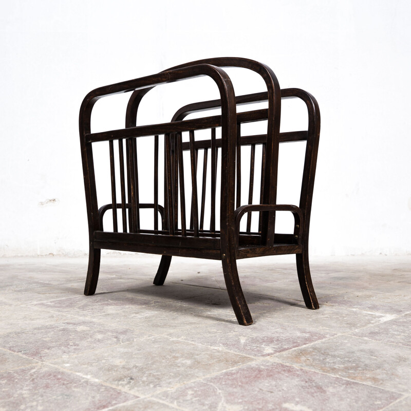 Bentwood vintage music magazine rack for Thonet