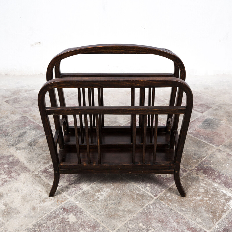 Bentwood vintage music magazine rack for Thonet